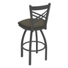 Holland Bar Stool Co 25" Swivel Counter Stool, Pewter Finish, Graph Chalice Seat 82025PW019